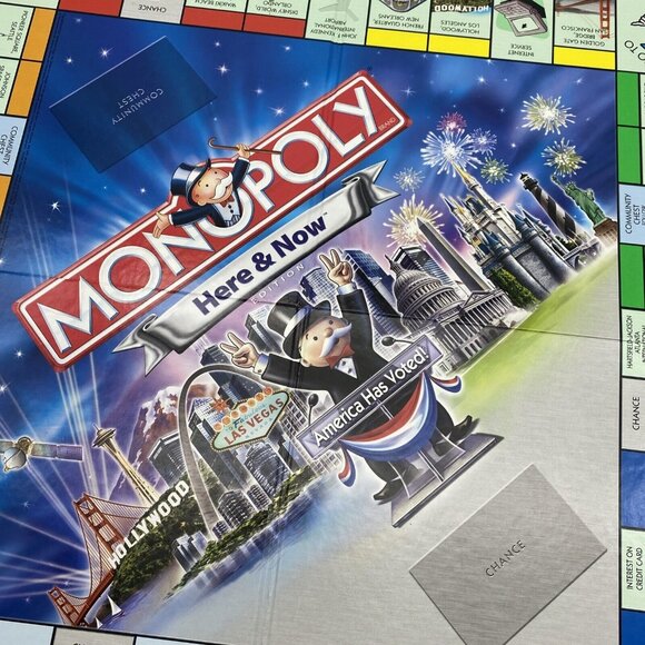 2006 Here and‎ Now Edition Monopoly Replacement Board Only Three Fold Black - Picture 8 of 9